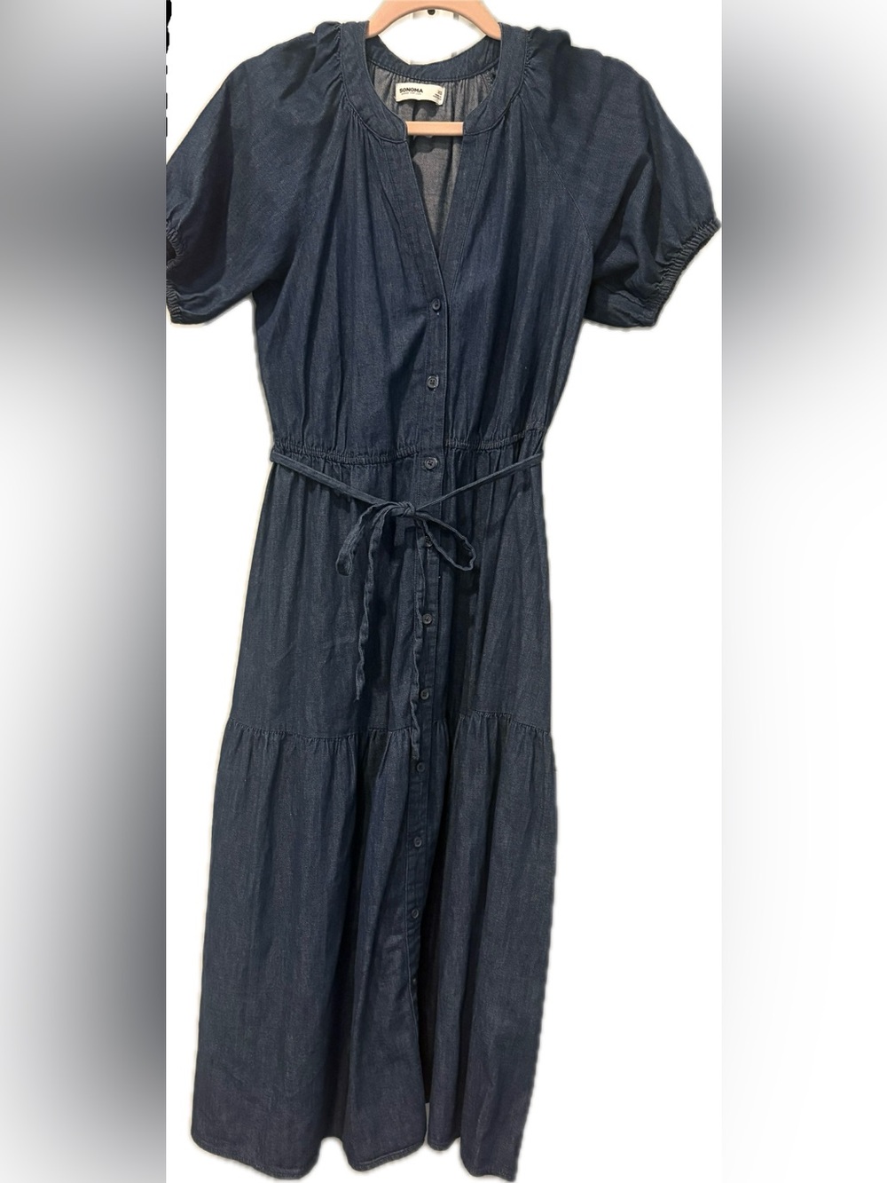 Sonoma Denim Button-Front Midi/Maxi Dress, xsmall-small